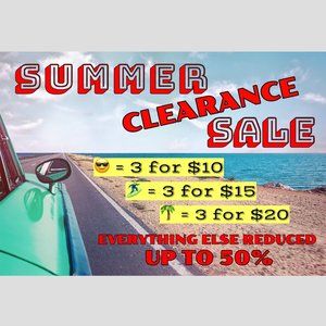 SUMMER CLEARANCE SALE